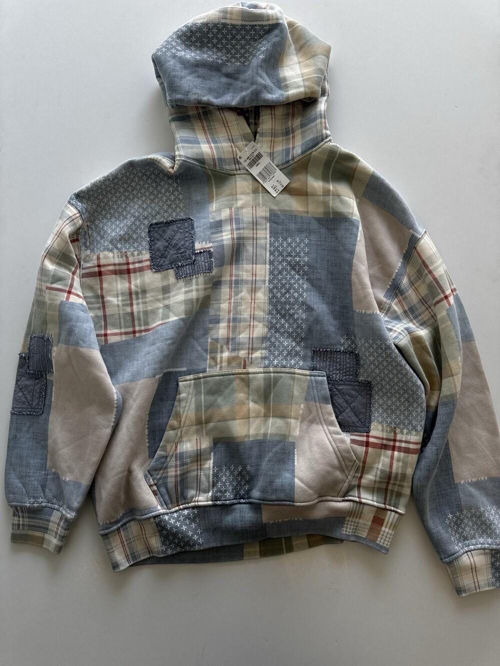 Abercrombie & Fitch Essential Popover Patchwork Hoodie, Small